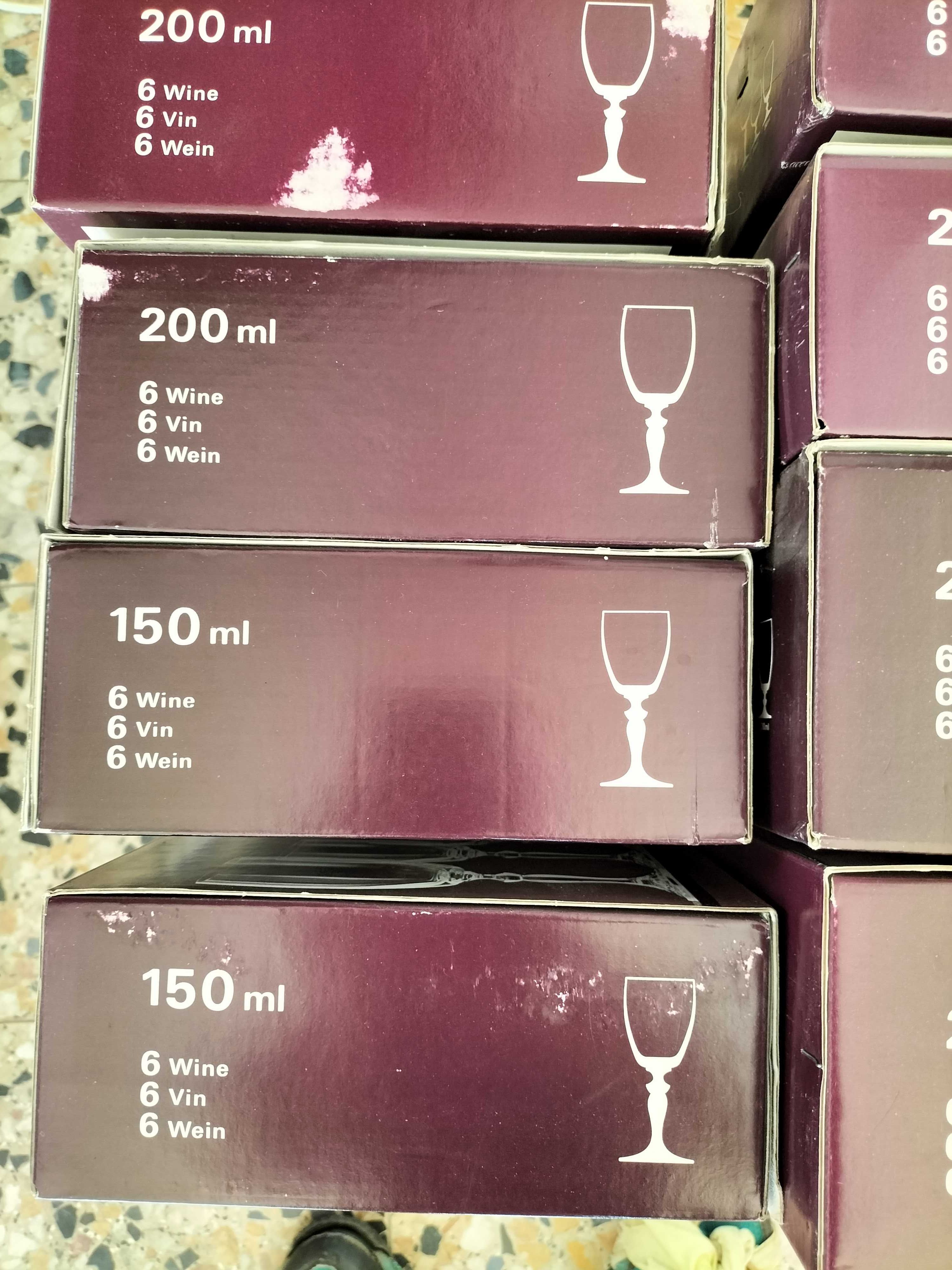 Conjunto de 48 copos de cristal Andrea