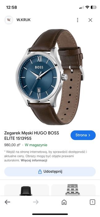 Zegarek Hugo boss
