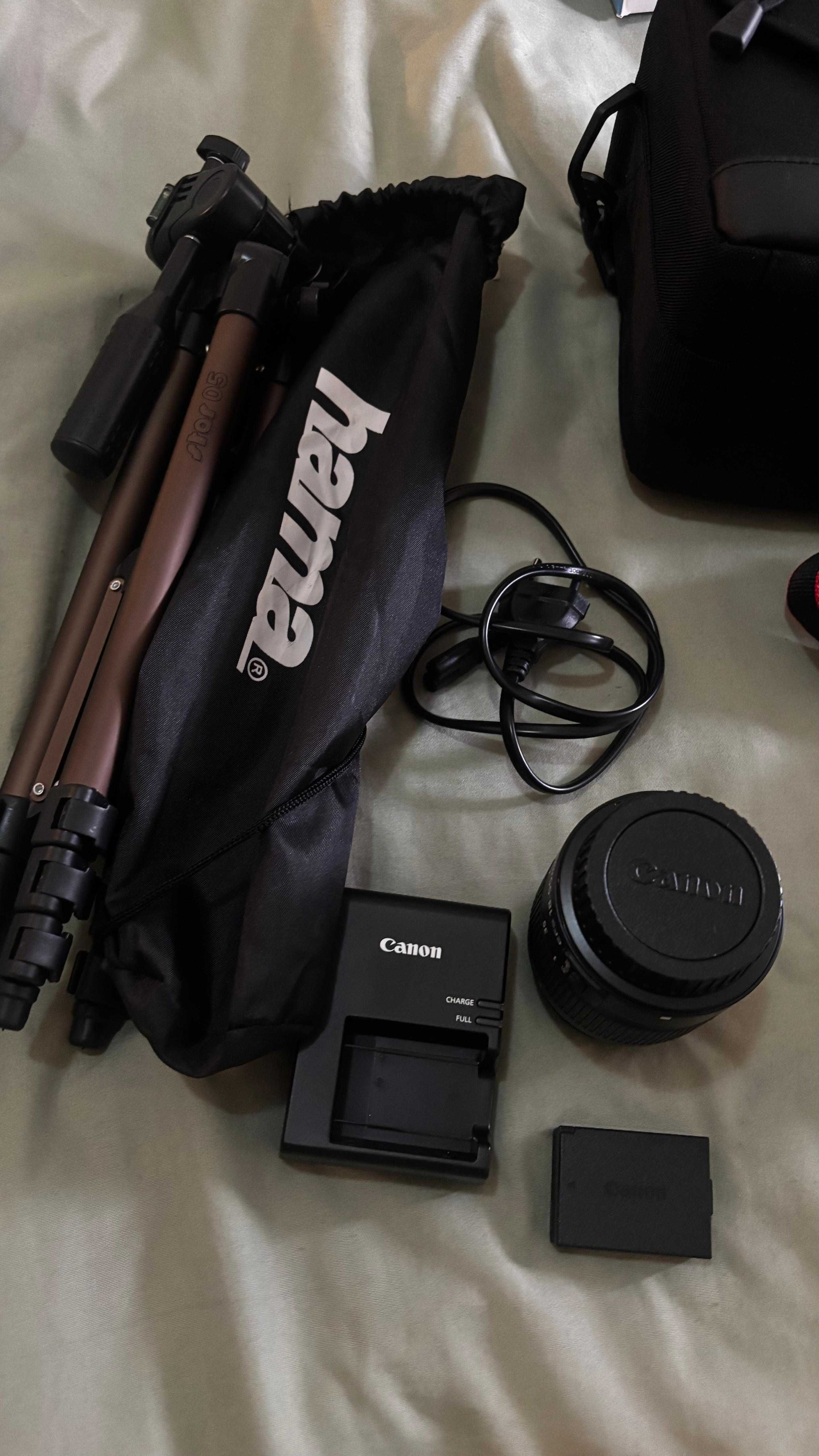 Câmera Fotográfica 2000D NOVA + Extra: Bateria, Tripé e Micro SD 128