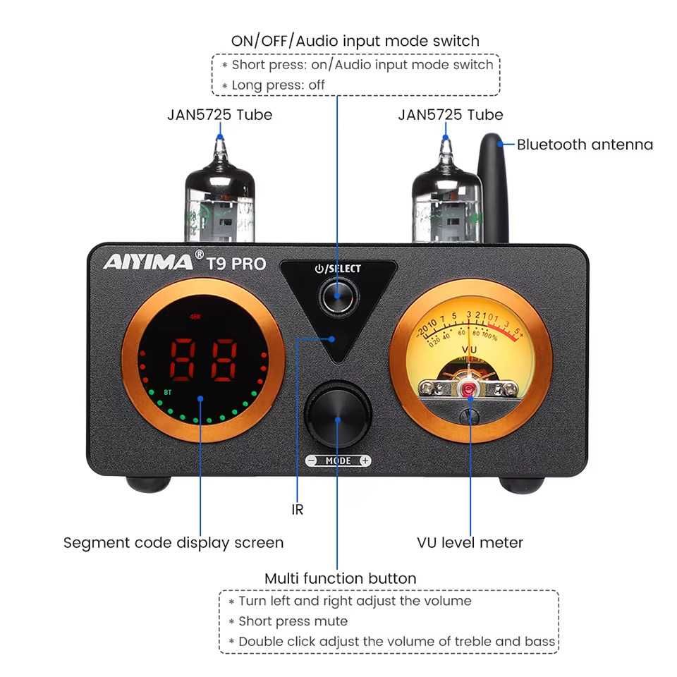 AiyimaA70 TPA3255 PFFB, Aiyima T9 PRO TPA3250 100Wx2, D клас,Bluetooth