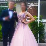 Випускна весільна святкова сукня рожева розшита бісером