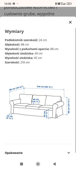 Sofa+ fotel+ podnóżek