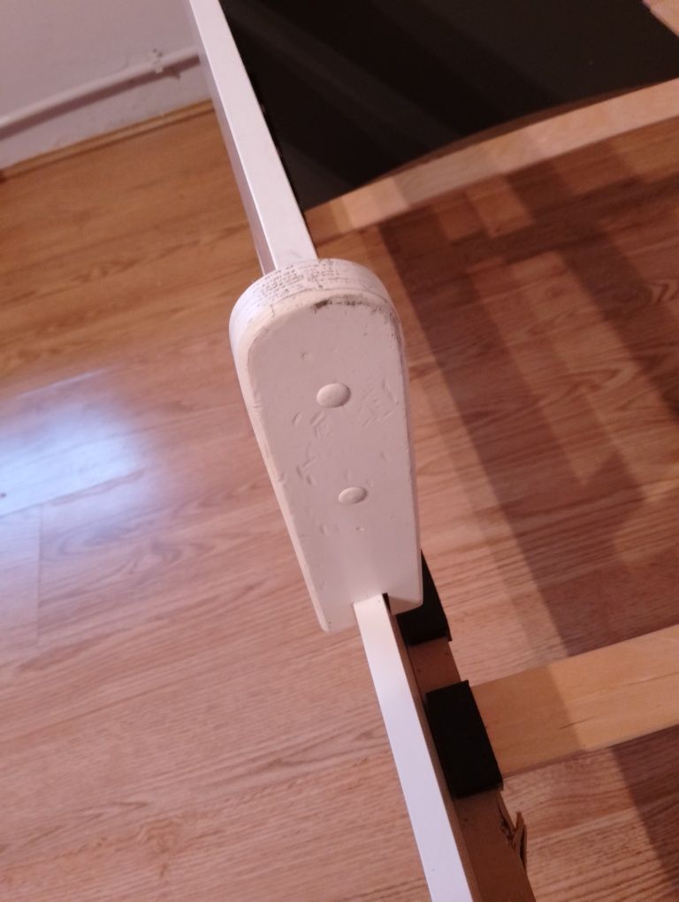 Łóżko dziecięce biało szare