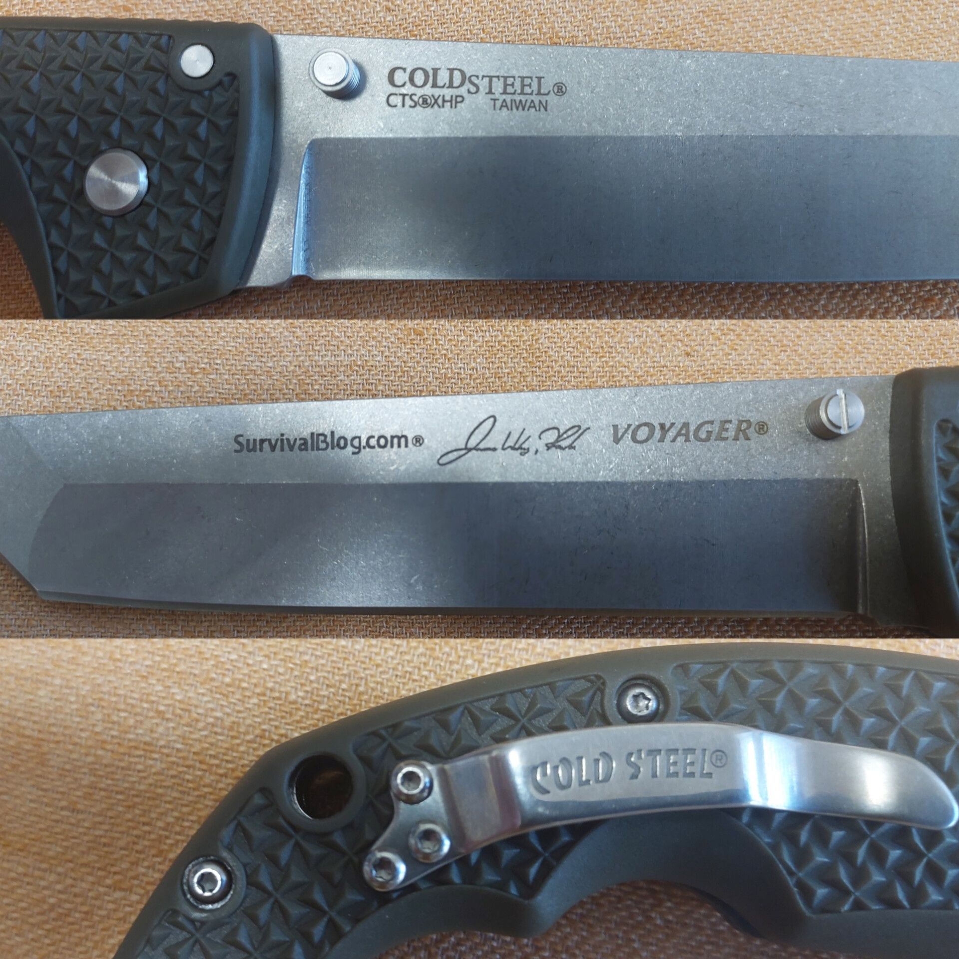 Складной нож, ніж Cold Steel Voyager XL Tanto green.