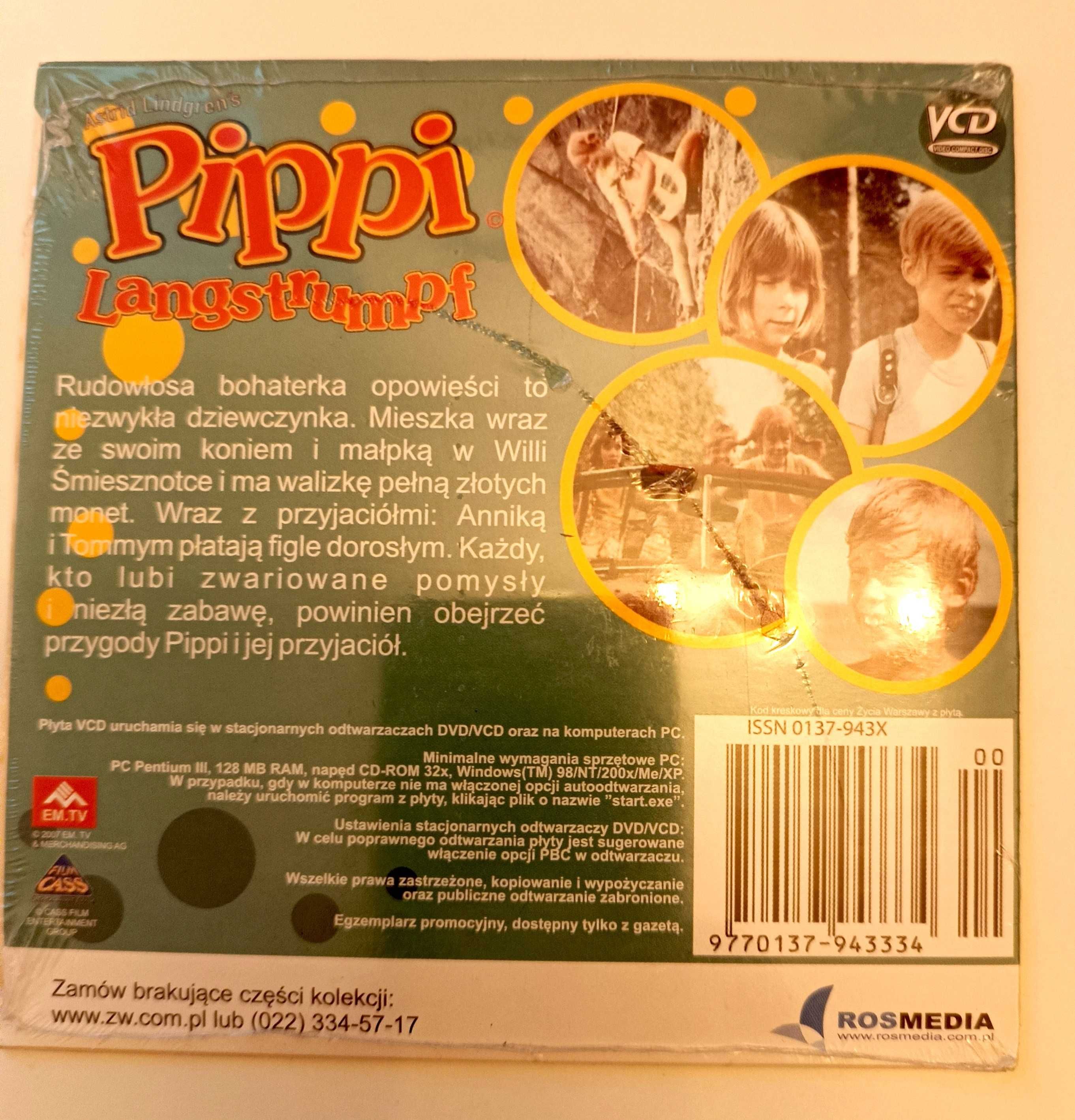 DVD VCD Pippi Langstrumpf, klasyka Wędrówki Pippi cz. 2 i 3
