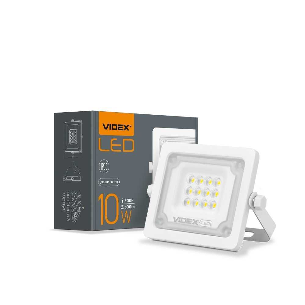 LED прожектор VIDEX F2e 10W 5000K 220V, разборной корпус