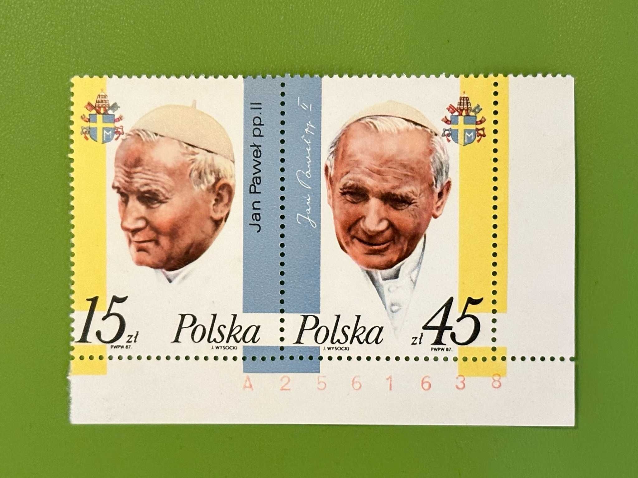 UNIKAT Papież Jan Paweł II 1987 Łódź proporczyk znaczek