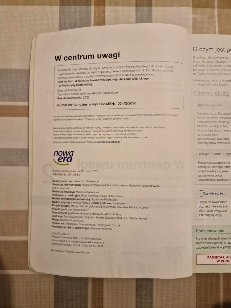 W centrum uwagi 2 zakres podstawowy podręcznik wos liceum technikum