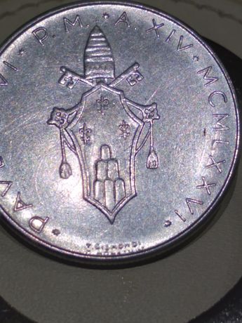 PAWEŁ VI, 100 lirów, 1976, CITTA' DEL VATICANO Moneta