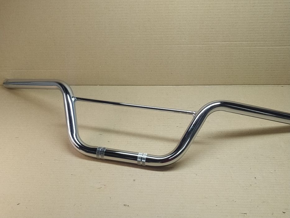 Руль мото универсальный стальной хром L700, d22 с перемычкой