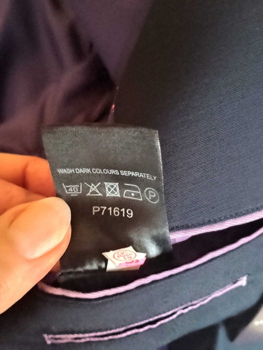 Класичний чорно синій піджак на 44-46 розмір