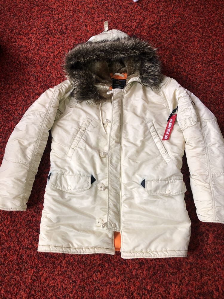 Куртка парка альфа Alpha Industries N3B L бежива рідкісний колір