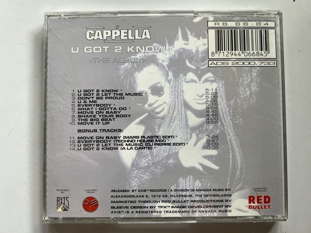 Capella - U Got To Know Album płyta CD uNiKaT dance techno