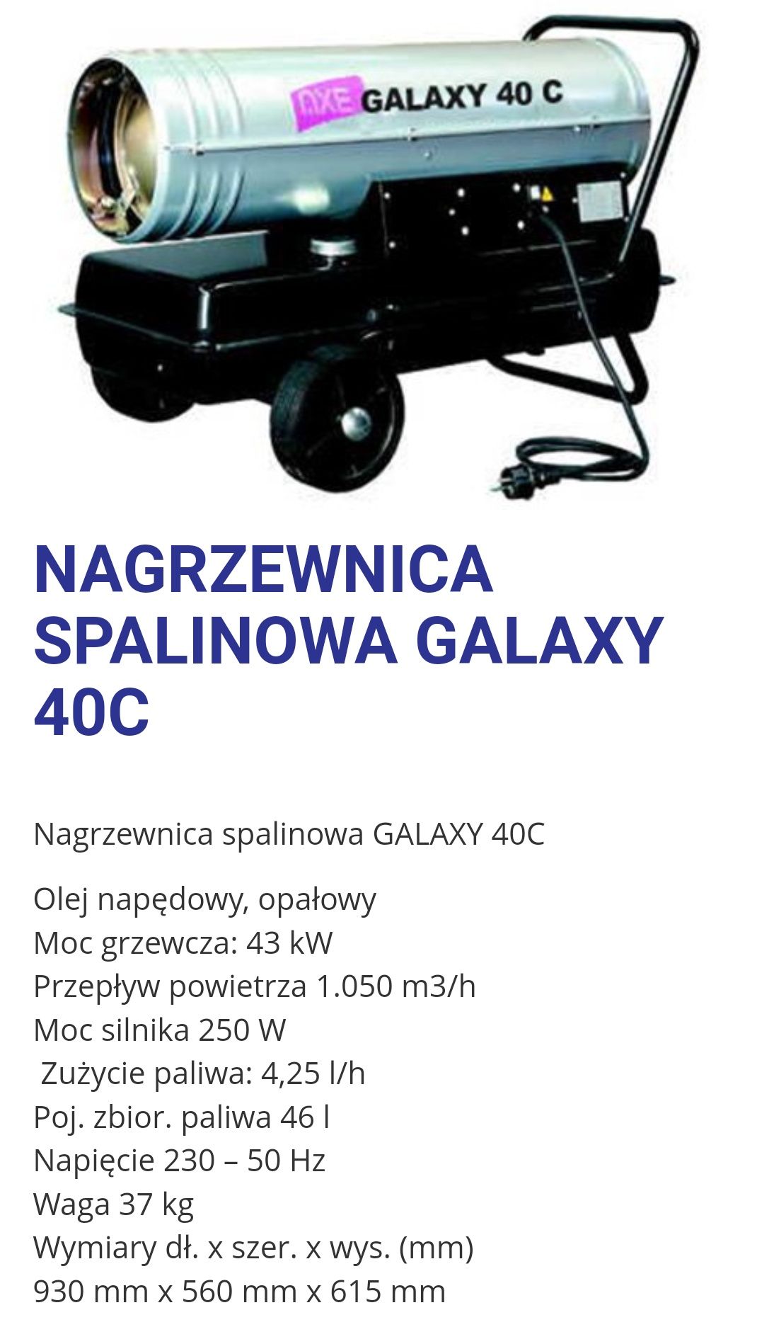 Nagrzewnica olejowa