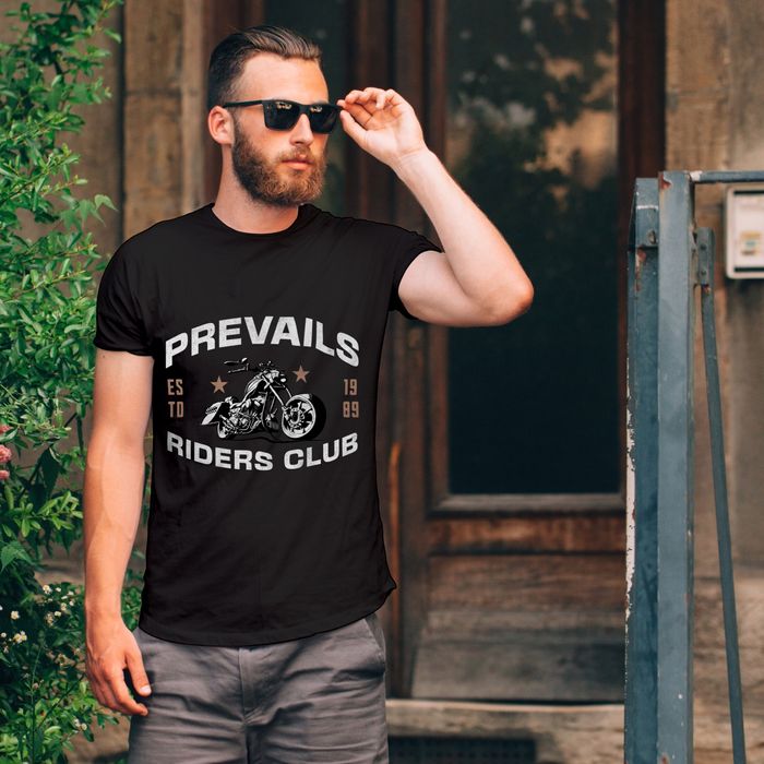 Koszulka czarna męska z nadrukiem motor prezent motocyklisty cafe hobb