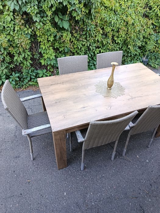 Новий комплект на 6 осіб. Стільці садові ротанг. Меблі