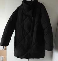 czarna basic kurtka reserved pikowana zima jesien