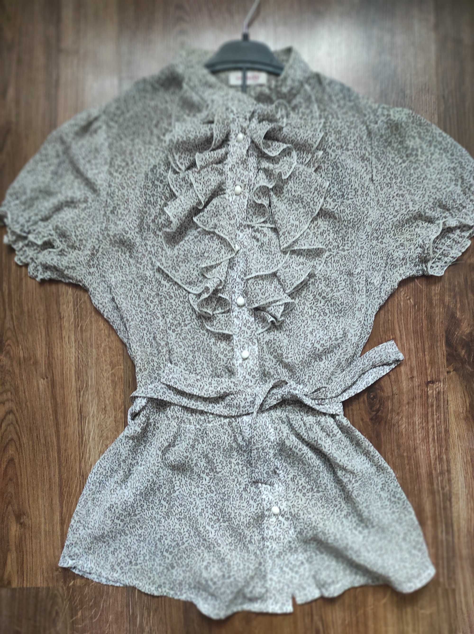 Orsay elegancka przewiewna bluzka z żabotem rozmiar 38