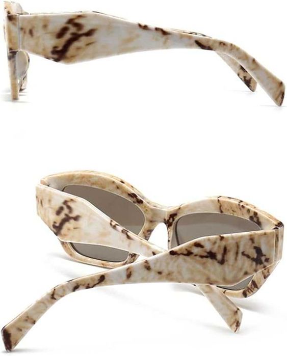 Солнцезащитные очки зеркальные кошачий глаз унисекс