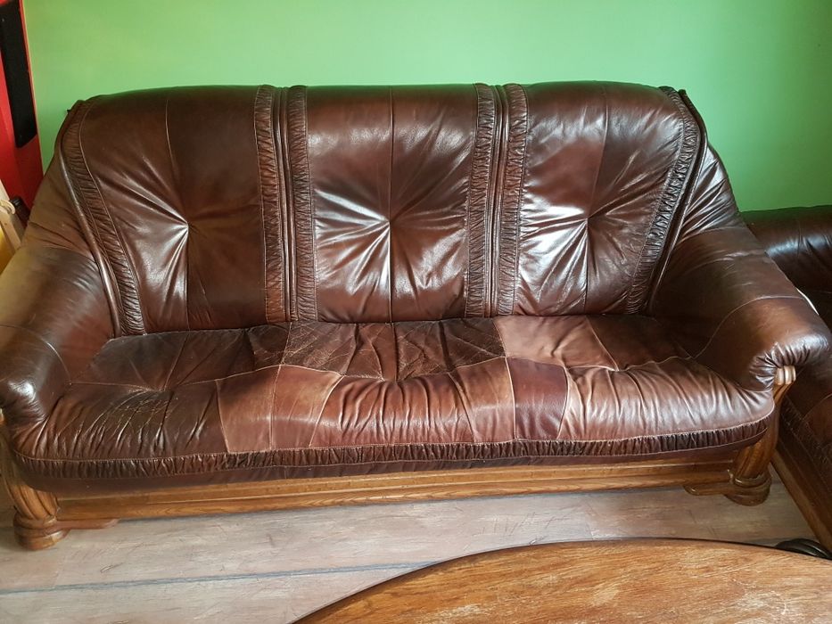 Sofa prawdziwa skóra