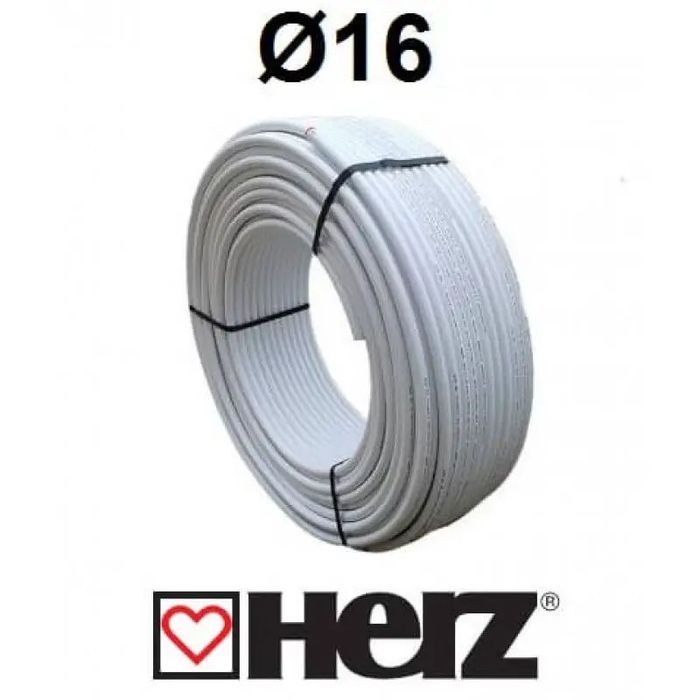 Труба для теплої підлоги Herz PE-RT/AL 16х2 мм ОРИГІНАЛ (200м/1 бухта)