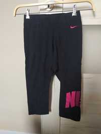 Spodenki legginsy sportowe Nike 3/4 rozmiar XS czarno różowe