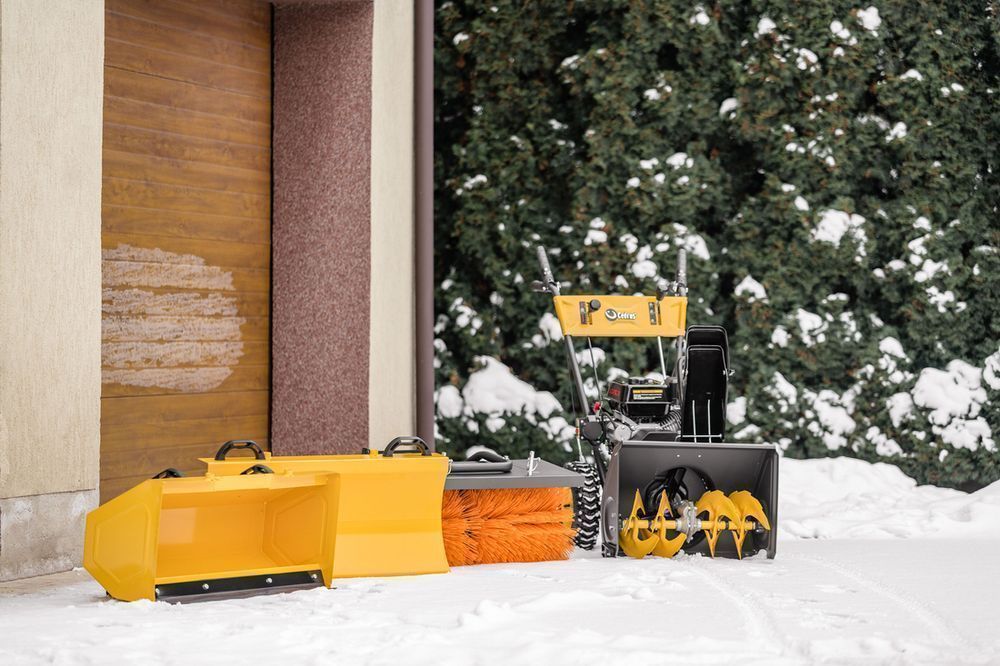 CEDRUS Zm06E Zamiatarka Odśnieżarka Spalinowa Napęd Estart 80cm 4w1
