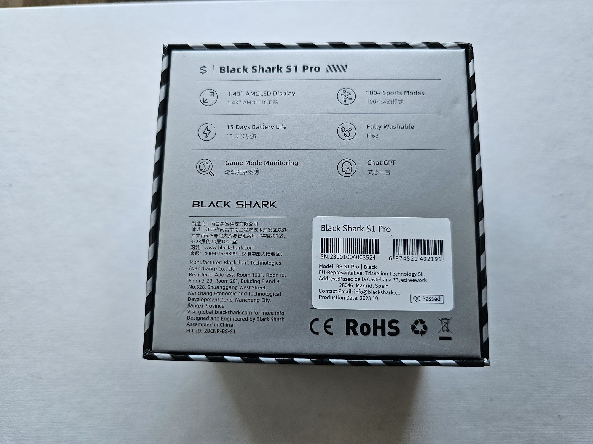 Smartwatch Black Shark S1 Pro by Xiaomi stan idealny