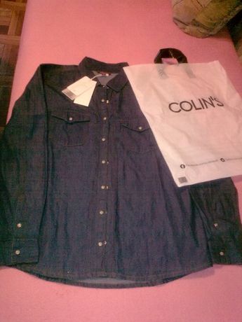 новая фирменная джинсовая женская рубашка COLINS