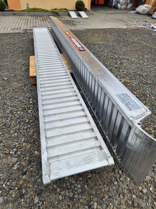 Najazdy aluminiowe 4m/3800kg udźwig - IDEALNE DO ZAŁADUNKU MINIKOPAREK