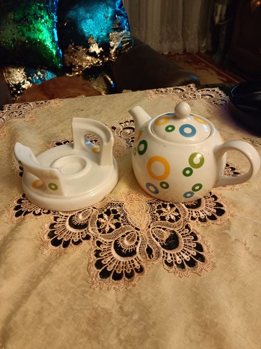 Dzbanek ceramika z podgrzewaczem