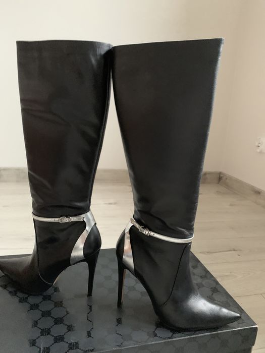 Kozaki Kazar roz 39 skóra naturalna