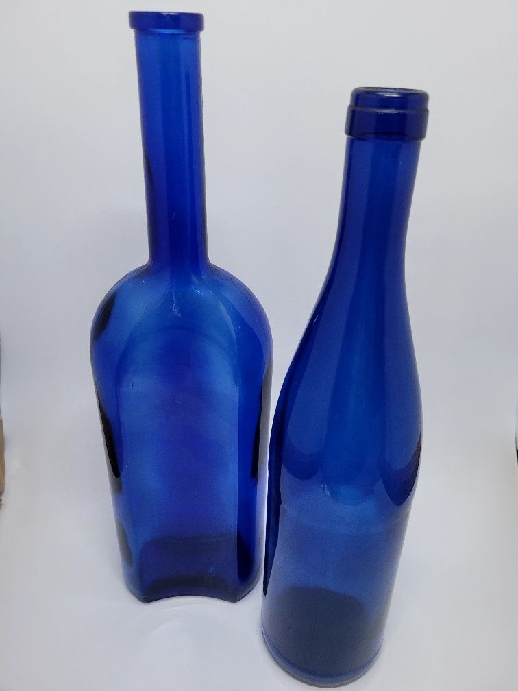 Butelki kobaltowe Vintage