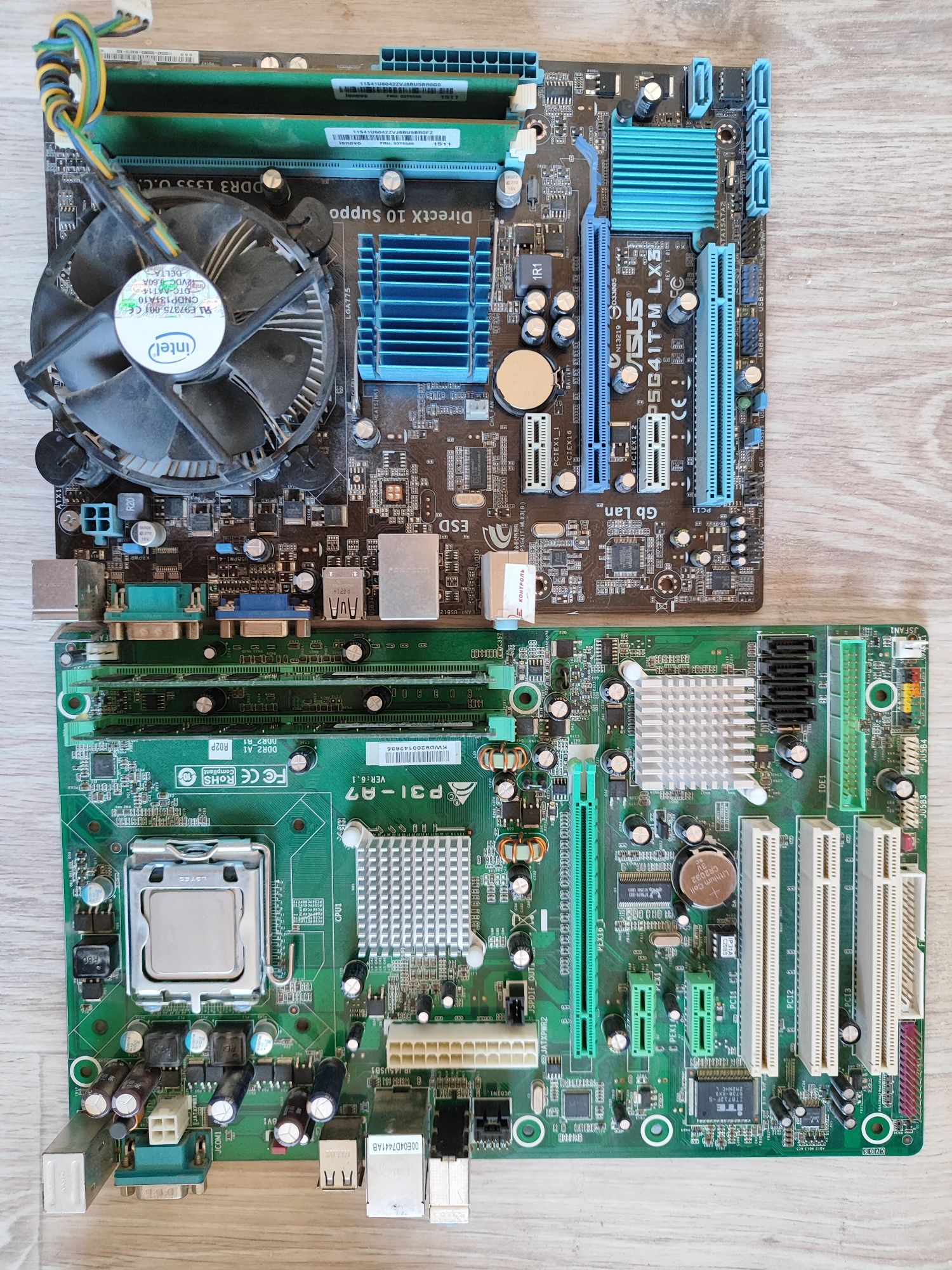 Продам материнські плати і блоки живлення в справному стані + 3 hdd