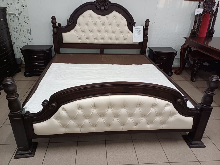 cena 11900 Nowa sypialnia komplet 6-części drewno tekowe bardzo twarde