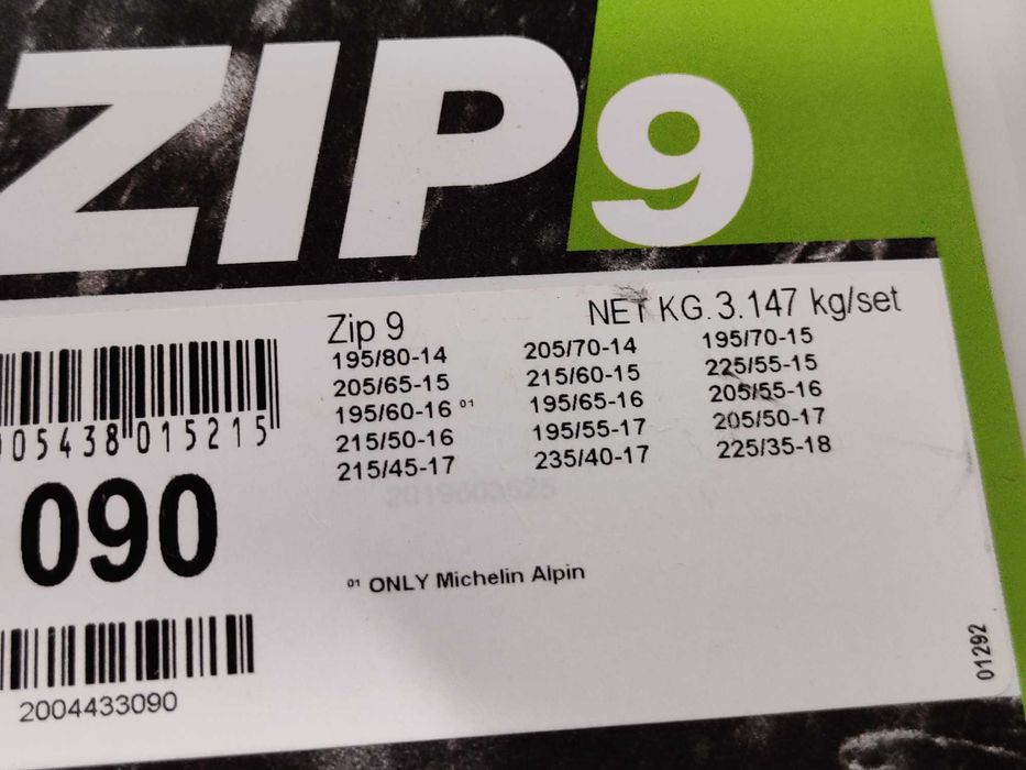 Łańcuchy śniegowe Konig Zip 9 rozmiar 090 14" 15" 16" 17"