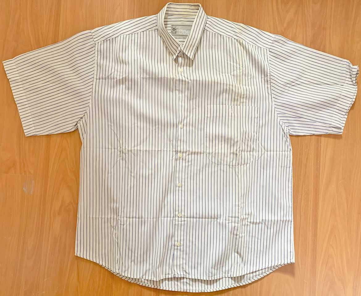 Camisa de Homem Riscas Azul e Branco, como Nova