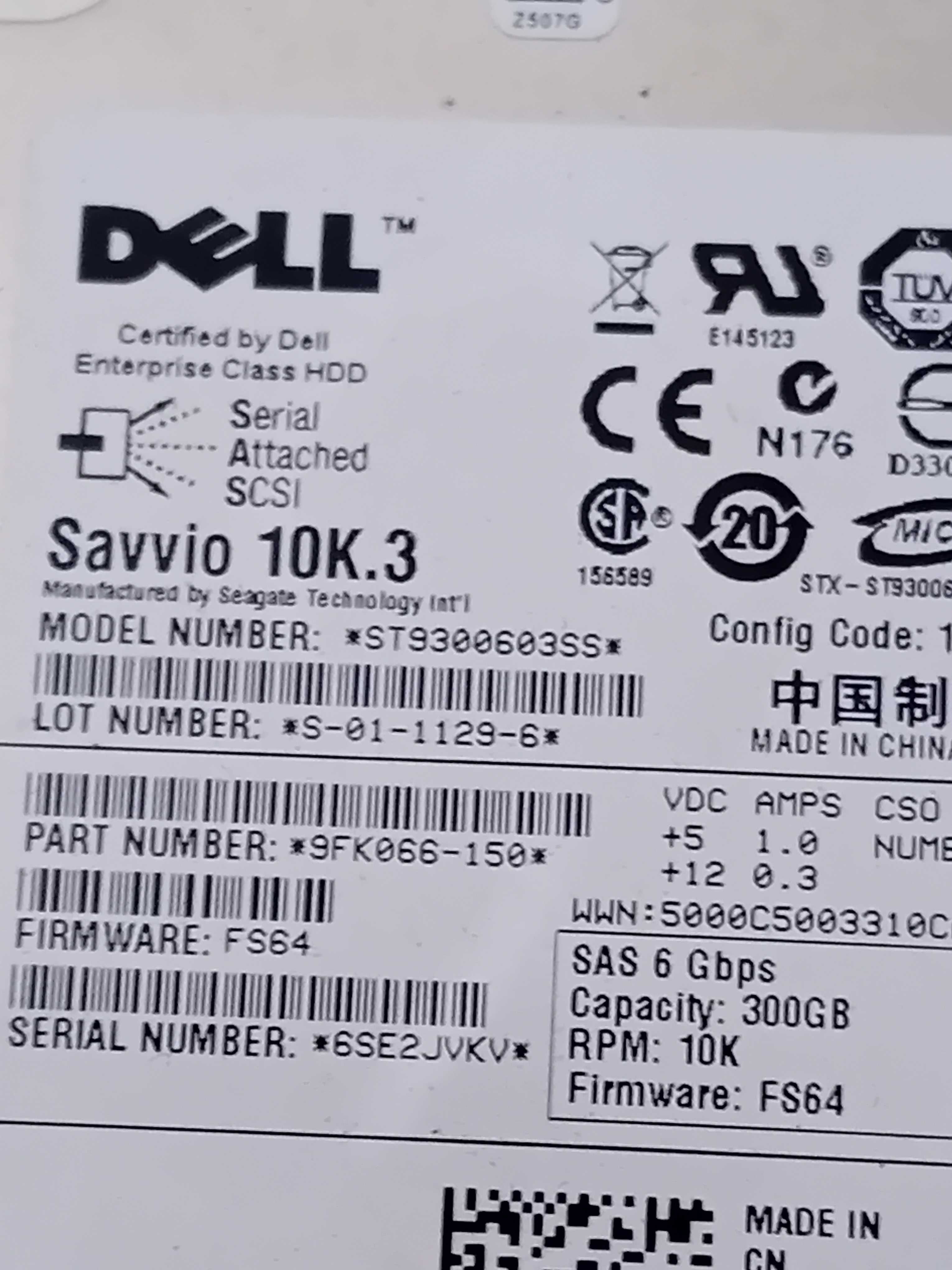 Vendo 6 Discos Dell SAS 6 Gbps
300GB RPM:10k
