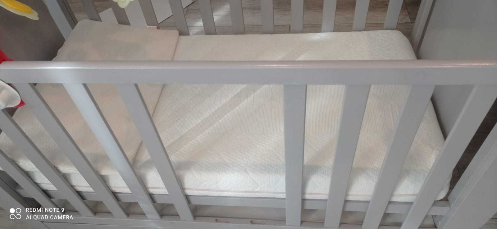 Łóżeczko 120 na 60 Misza szare