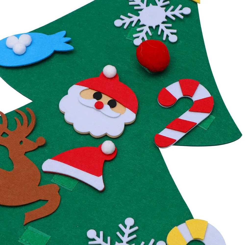 Детская новогодняя елочка с игрушками из фетра Chrismas Free на стену