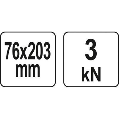 Ścisk C głęboki 76x203mm 3x8'' Yato