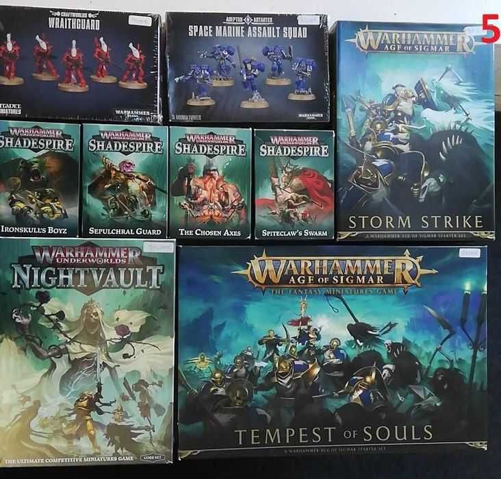 Sets e outros produtos de Warhammer 40k, Age of Sigmar e Underworlds