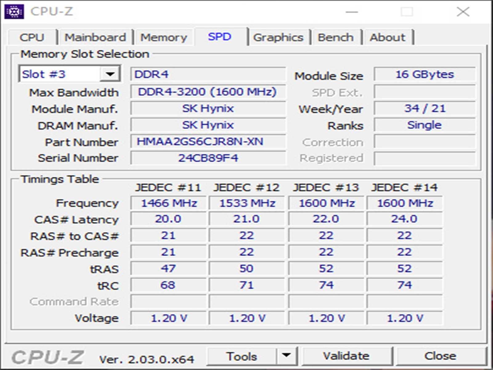 DDR4 16GB HyniX 3200AA