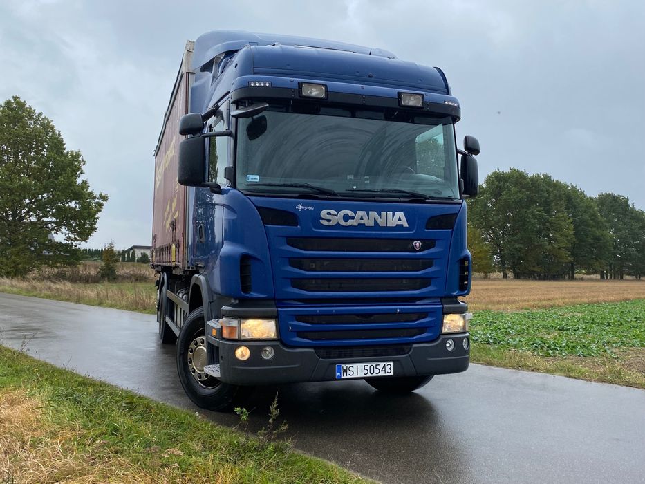 Scania R400 rama BDF pomoc drogowa firanka zamiana