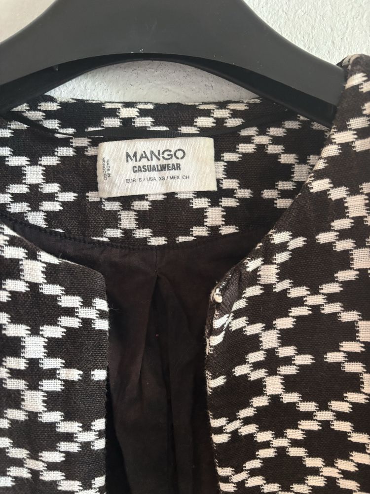 Pudełkowy bawełniany żakiet/ blezer Mango r S