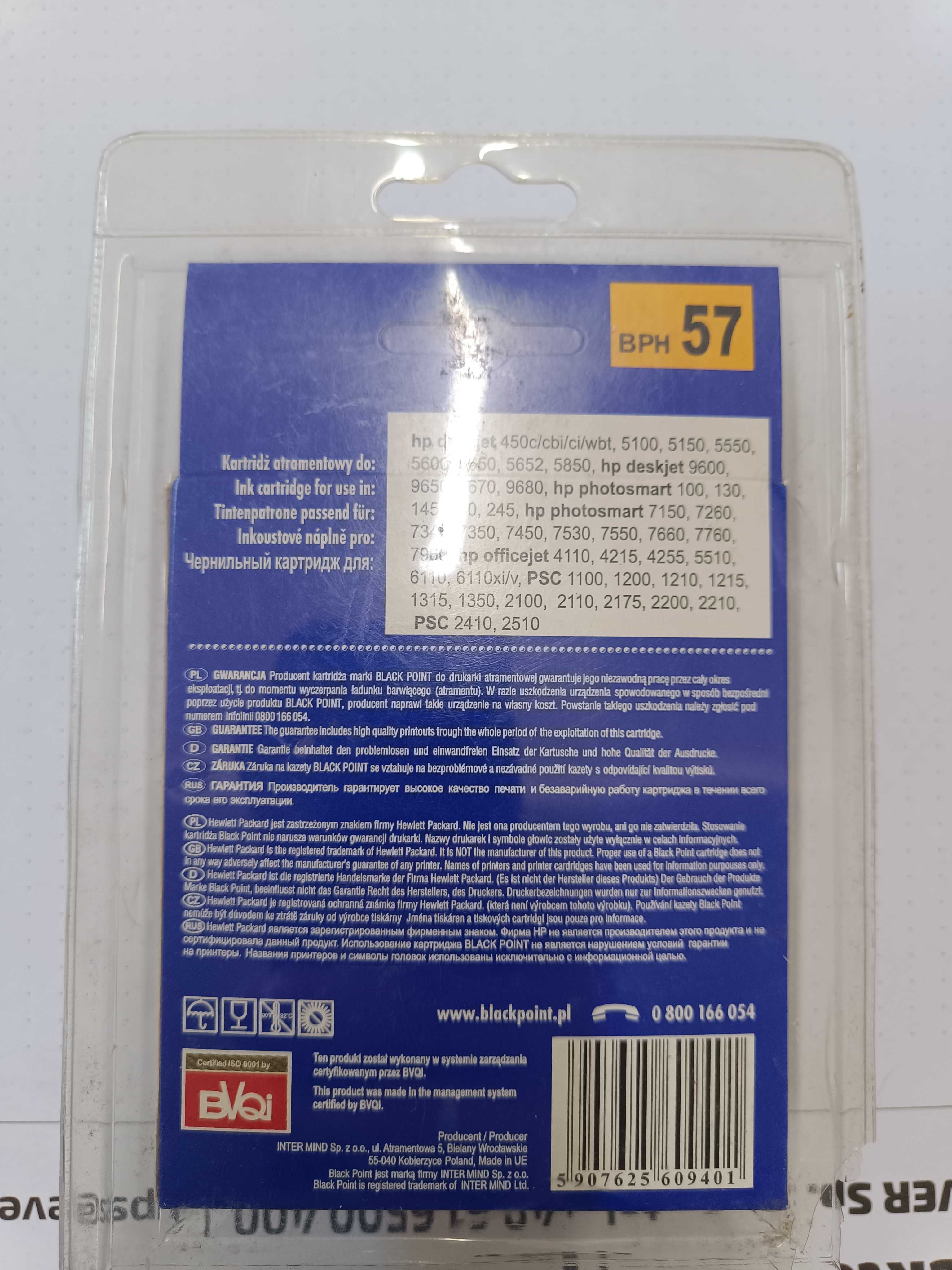 Tusz Black Point HP 57 czarny