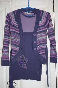 sukienka - tunika wraz ze sweterkiem r.140 cm