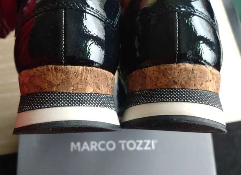 Sneakersy skóra lakierowana Marco Tozzi rozm. 41, nowe