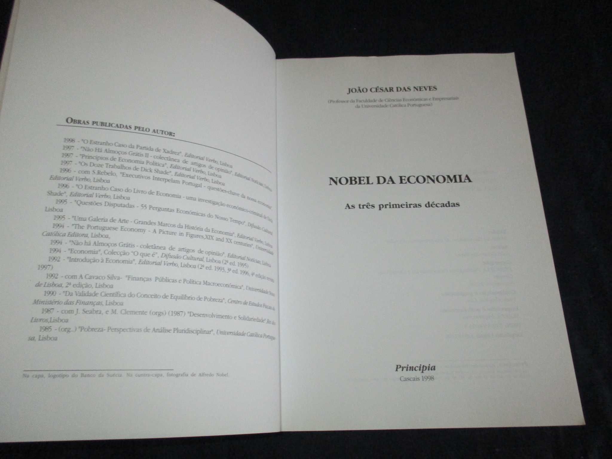 Livro Nobel da Economia João César das Neves Edição Especial
