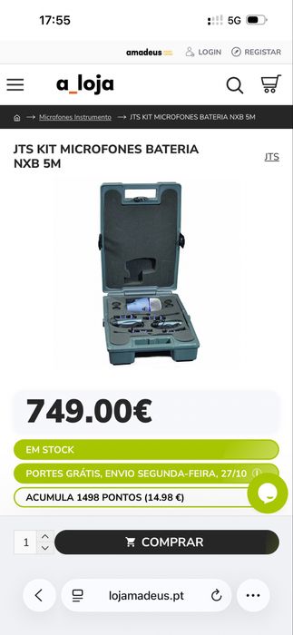 Kit microfones bateria JTS